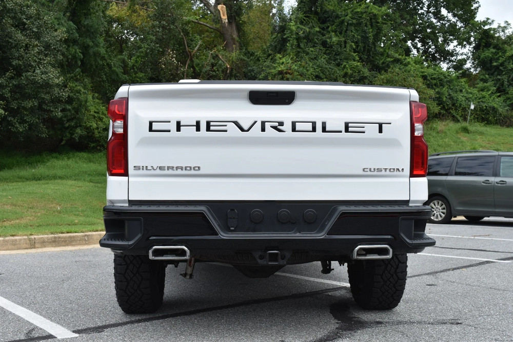 BLACK GLOSSY RAISED TAILGATE INSERTS LETTERS FOR 2019-2026 CHEVROLET SILVERADO