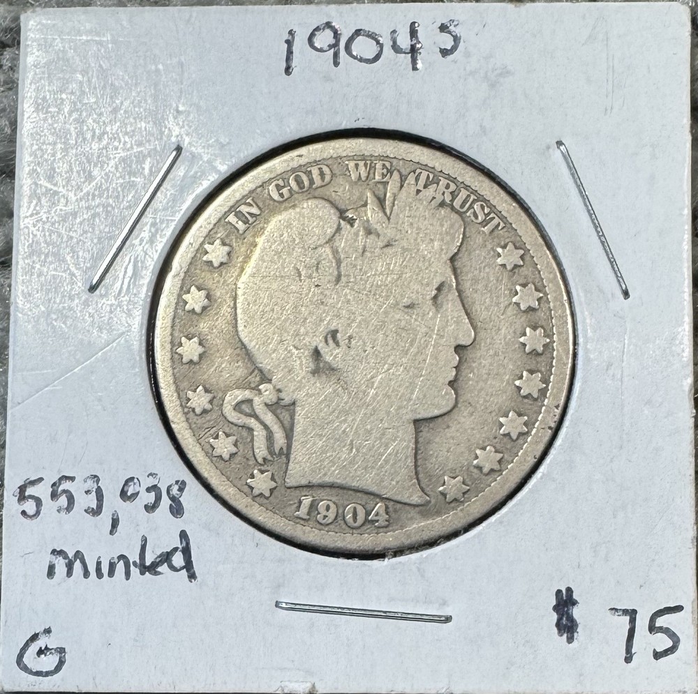 1904-S Barber Half Dollar (Key Date)