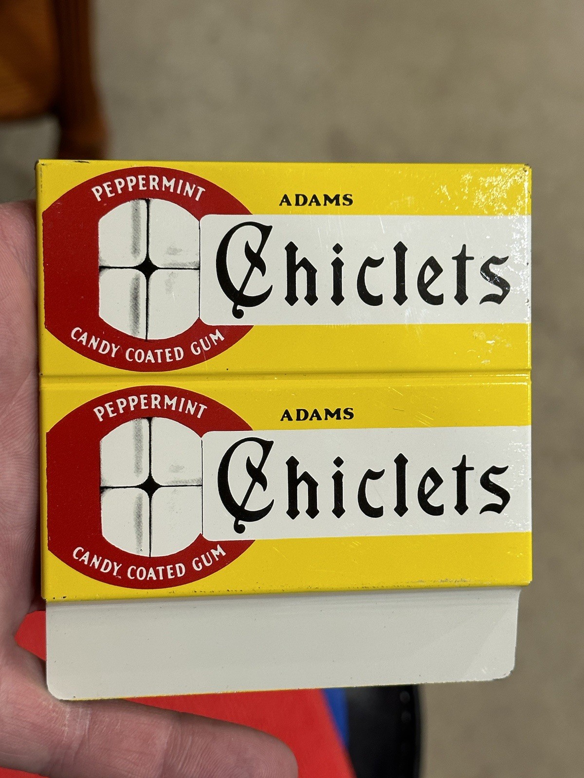 NOS 1960’s Chiclets Chewing Gum Metal Sign Store Display Rack Advertising 60’s