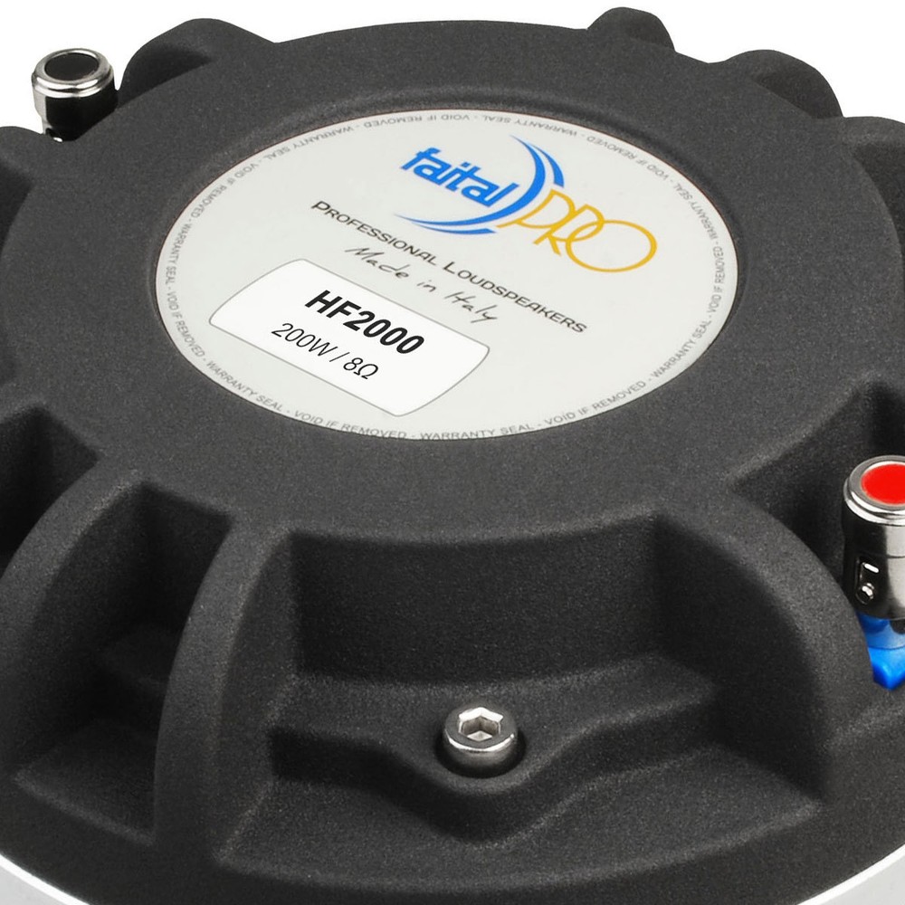 Pair Faital Pro HF2000 2" Compression Horn Driver Neodymium 200W Tweeter 8 Ohm