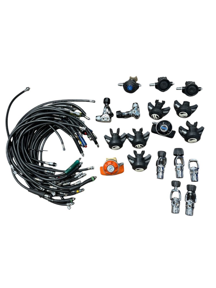 Used SCUBA Regulator First Stage, 2nd Stage, and Hoses