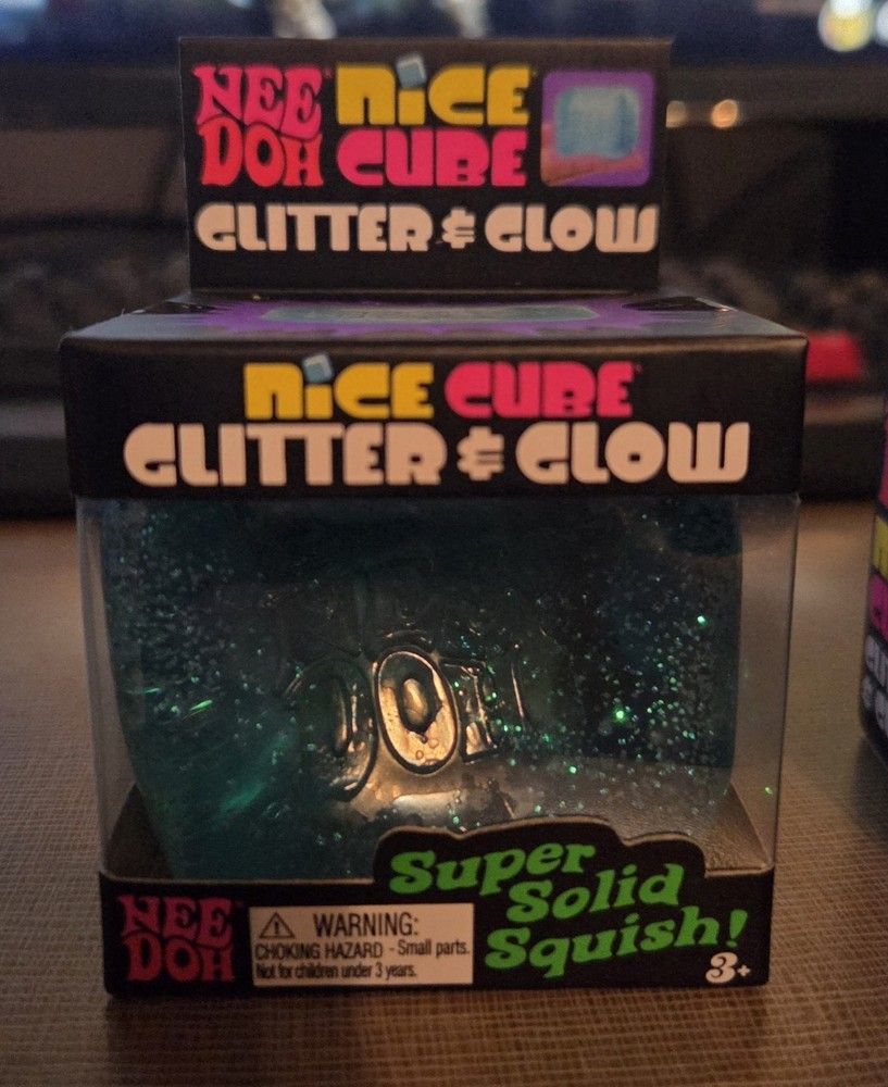 Nee Doh Blue Cube Squish Toy 2 Boxes