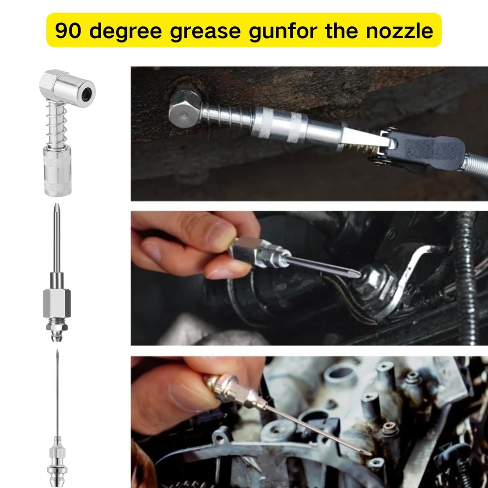 2xfifty Grease Needle Tip Accessory Set,90 Degree Gun Coupler...