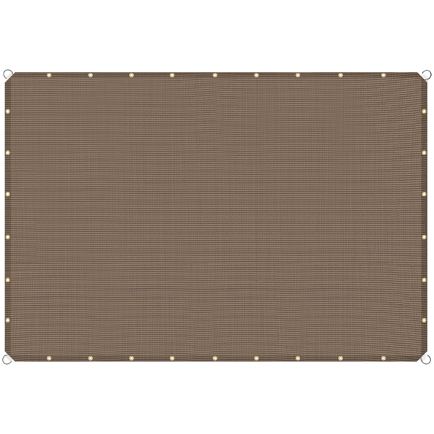 Sun Shade Sail 180GSM Straight Edge Shelter Canopy Cover Garden Outdoor Brown