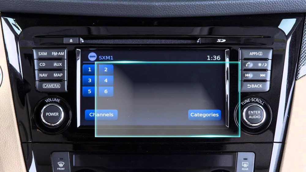 Crystal Clear Screen Protector for 2015 Nissan Rogue Vehicle Navigation