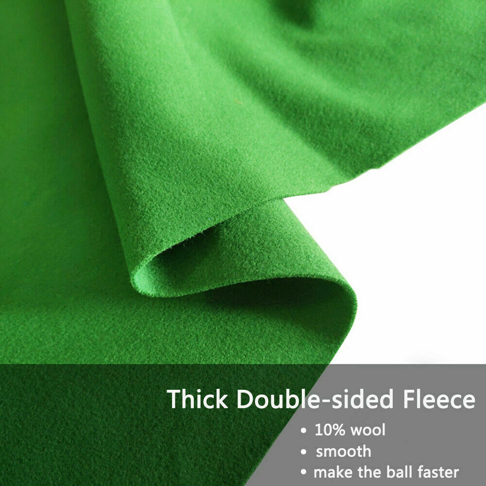 Pool Table Felt Worsted Wool Billiard Cloth w/ Pre-Cut Rails for 7/8/9ft Table