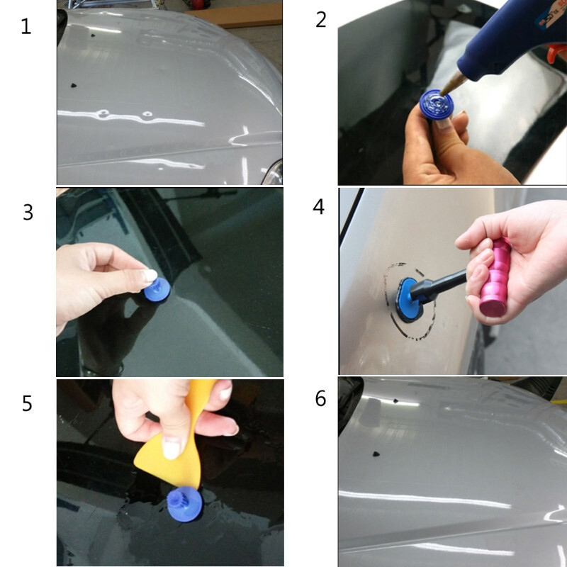 Car Boby Dent Repair 18 Tab Suction Cup Removal Slide Pulling Puller Hammer Tool