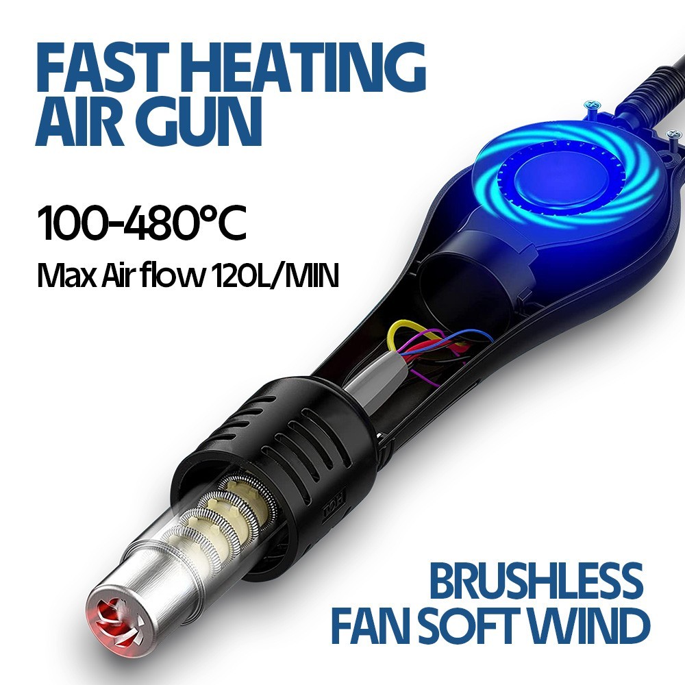 WEP 902D-II 2in1 Soldering Station Hot Air Gun Heat Rework SMD Welding Tool