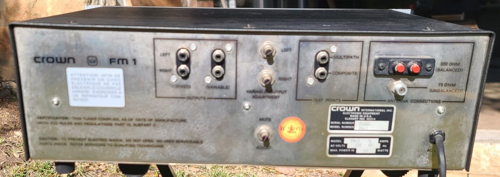 Crown FM1 Digital Tuner Very Nice Condition!!