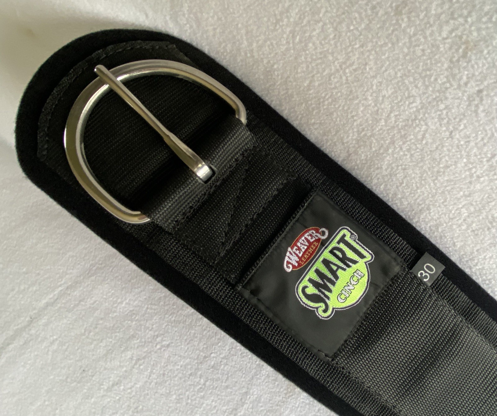 NEW 30" WEAVER Black Neoprene Smart CINCH With ROLL SNUG Buckle~Removable Back