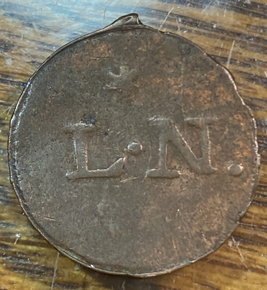 1810 Java Duit Nice Original Fine with Scarce Rim Spur Error CHRC