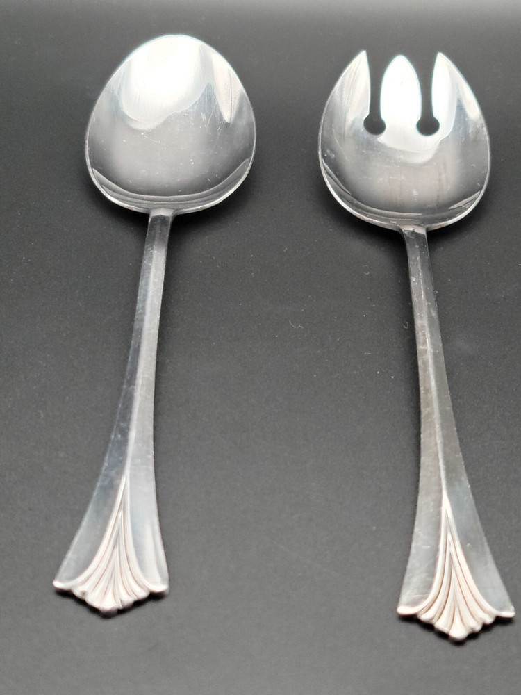Rogers Stainless Flatware "Triumph" Serving Set SPOONS Pierced Serving Korea