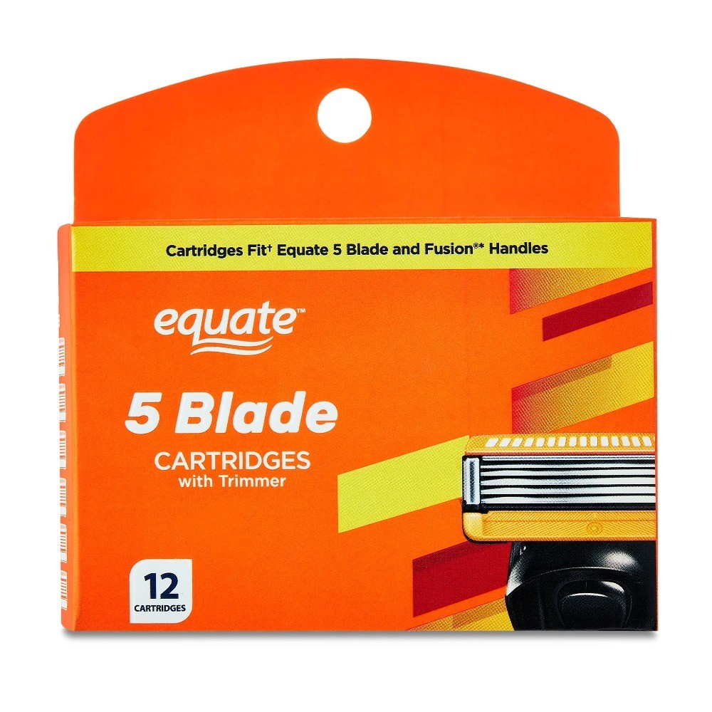 5 Blade Cartridges with Trimmer, 12 Count