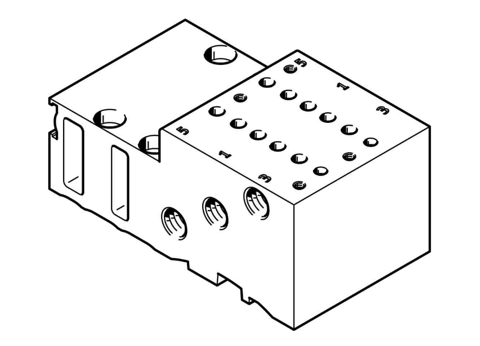 FESTO MHP2-PR2-5 525122 Connection Block New