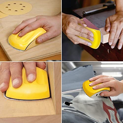 Mouse Shaped Hand Sanding Block for 5 Inch Hook and Loop Discs Hand Sander
