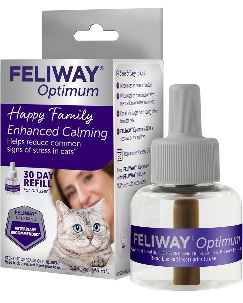 Feliway Optimum Cat Enhanced Pheromone Diffuser Refills EXP 2026.....
