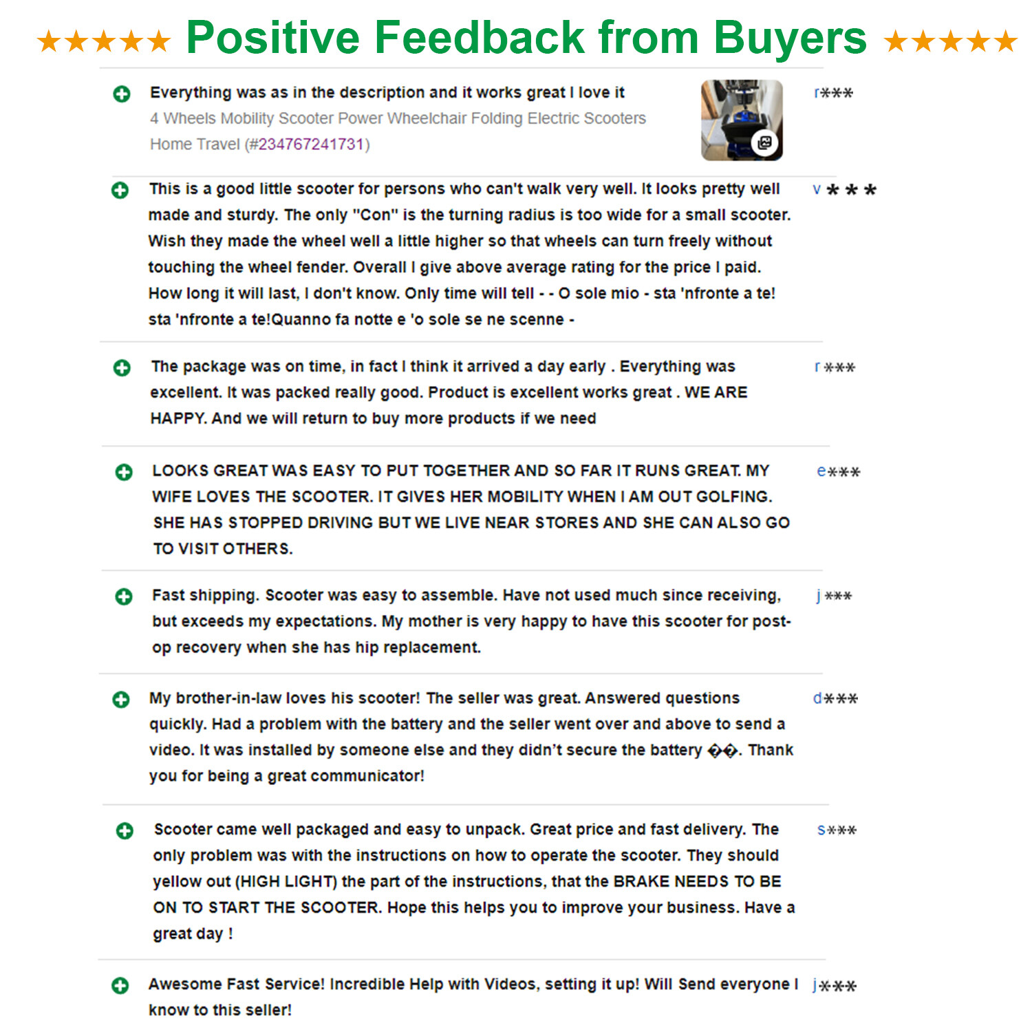 Used 4 Wheels Mobility Scooter Heavy Duty Electric Wheelchair for All Terrain