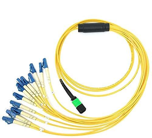 Singlemode MPO Female APC-12 x LC-UPC Simplex Breakout Cable, 5M