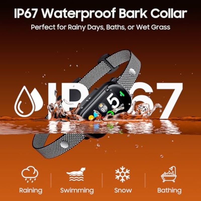 Bark Collar, Automatic Dog Barking Collar with Beep, Vibration, 5 Sensitivity Le