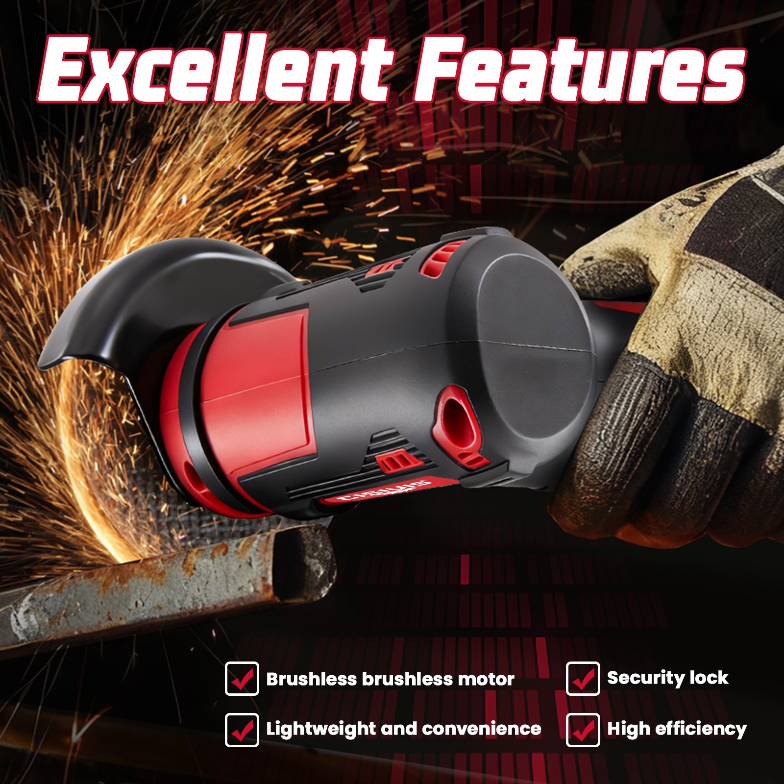 3" 12V Cordless Angle Grinder, Mini Cut-Off Tool & Polisher for Metal, Wood