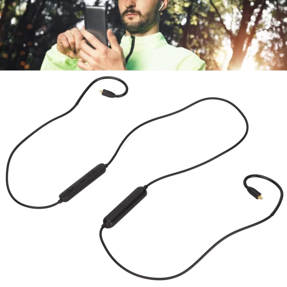 MMCX Bluetooth Adapter Cable with Low Latency Codec, Bass and 90cm, Black