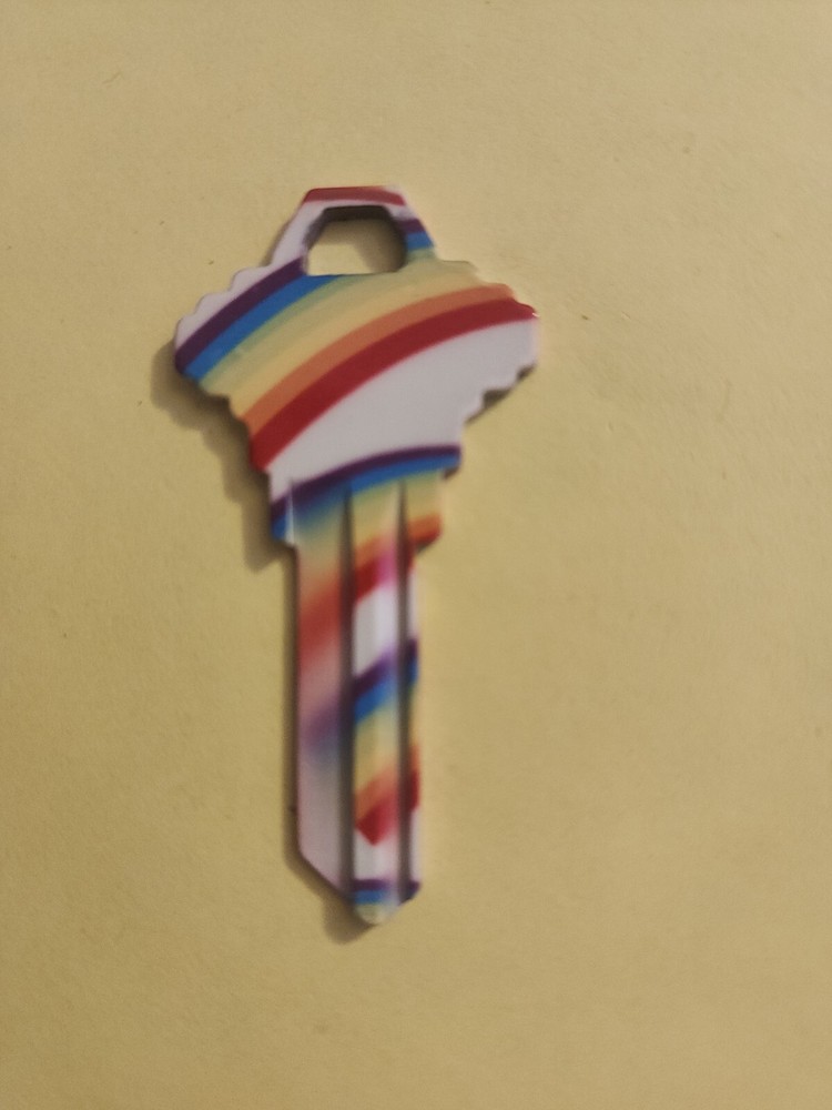 Rainbow house key blank Schlage