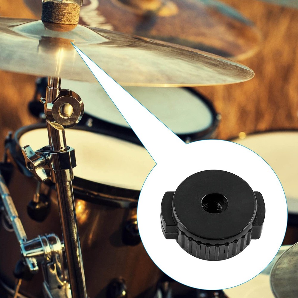 12 Pcs Black Cymbal Nuts - 8mm Plastic Quick Release Drum Accessories Kit