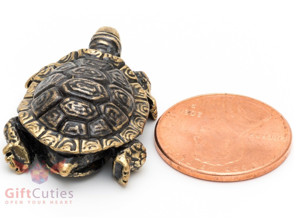 Solid Brass Figurine Water Sea Tortoise Turtle talisman IronWork