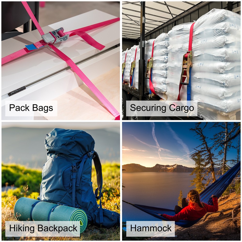 Flat Nylon Webbing Strap 2 Inch 5 Yards White for Backpack