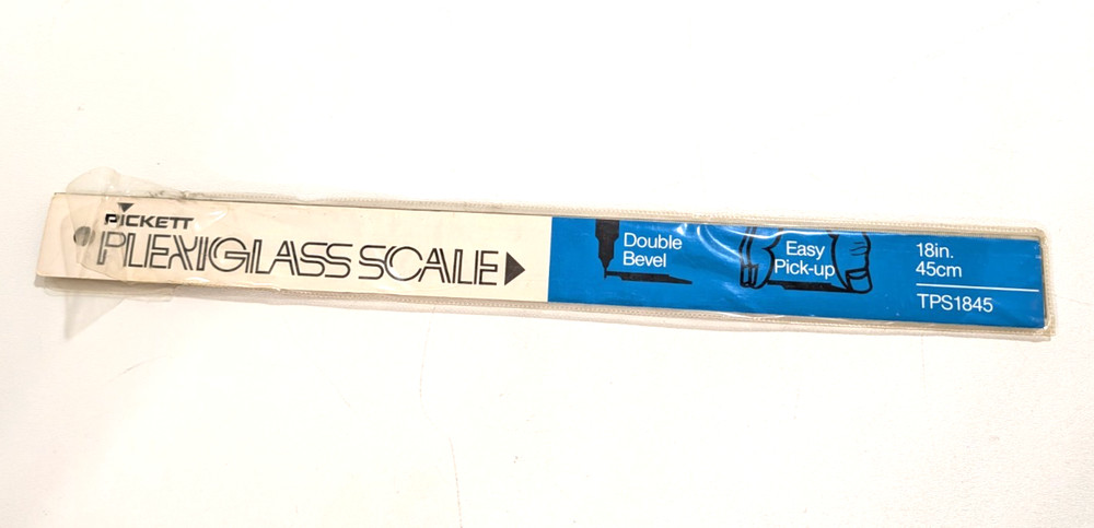 Drafting Machine Scale 18" Pickett TPS-1845 Plexiglass 18" 45 cm