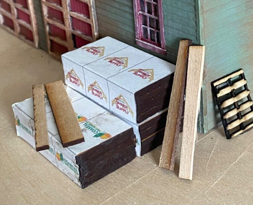 HO Scale Plywood Lumber Stack Kits Laser Cut 8-Pack
