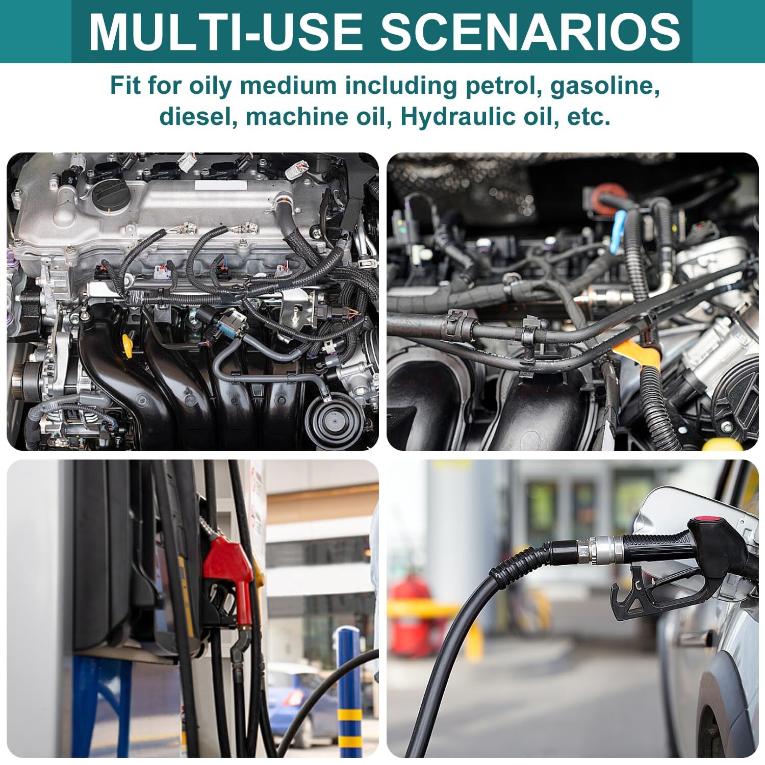 5/16 Inch ID Fuel Line Hose - 10FT Marine Grade Fuel Line with 10PCS Hose Clamps