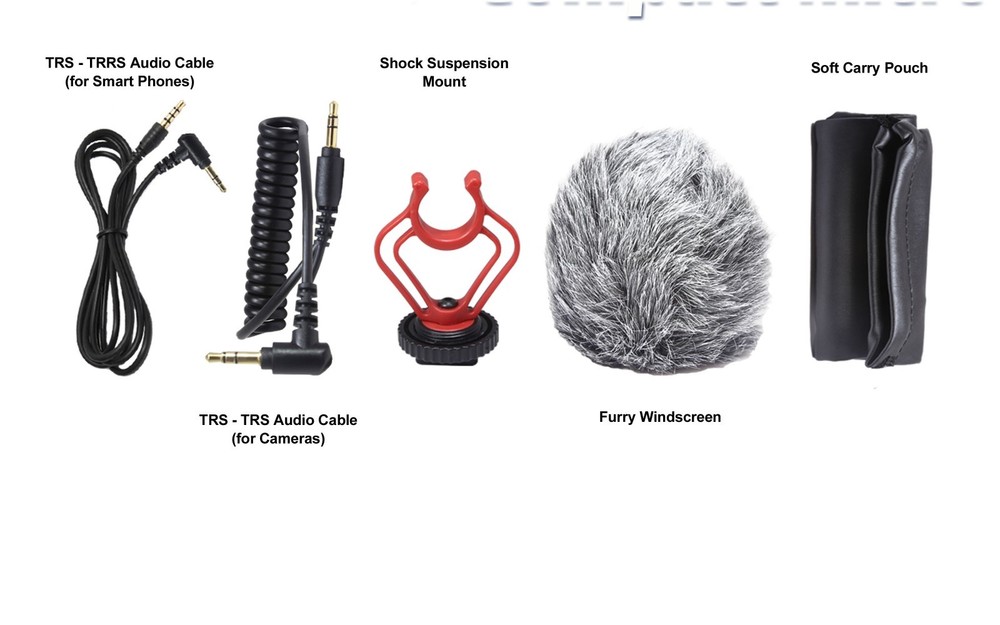 Vidpro XM-CM Compact Micro Video Microphone with Integrated Shock Mount