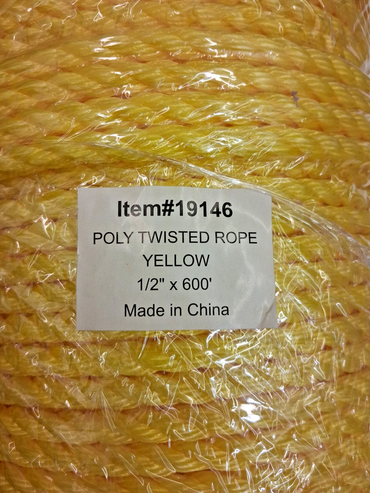 Pro Polypropylene Rope 600Ft Long 19146