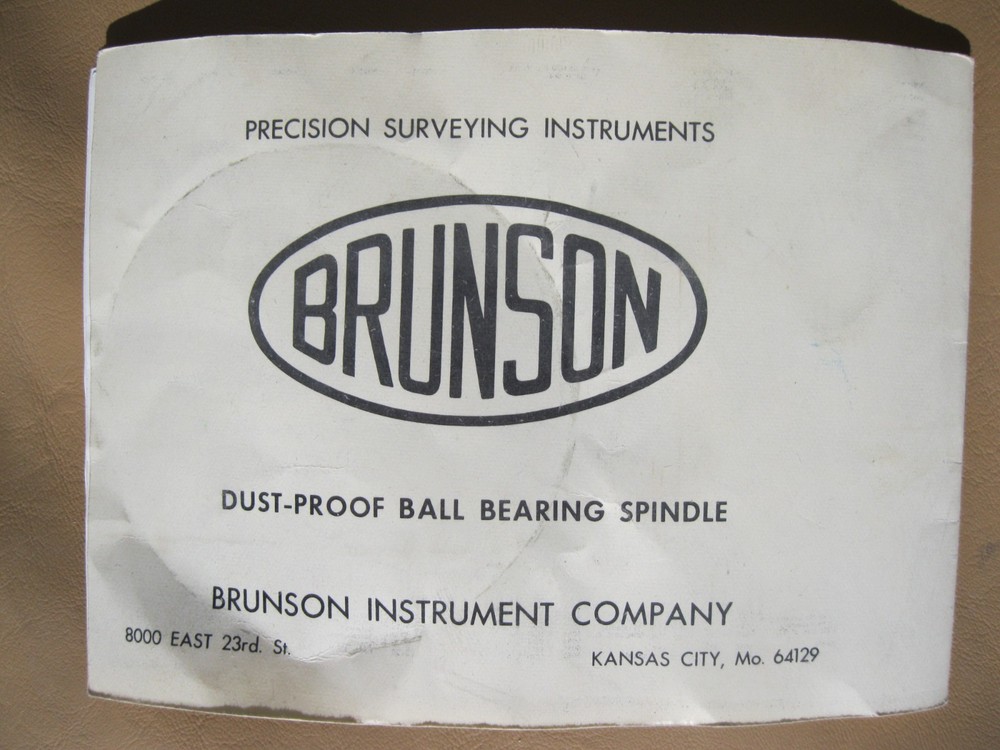 Vintage Brunson Dumpy Level Model 45 with Wood Case