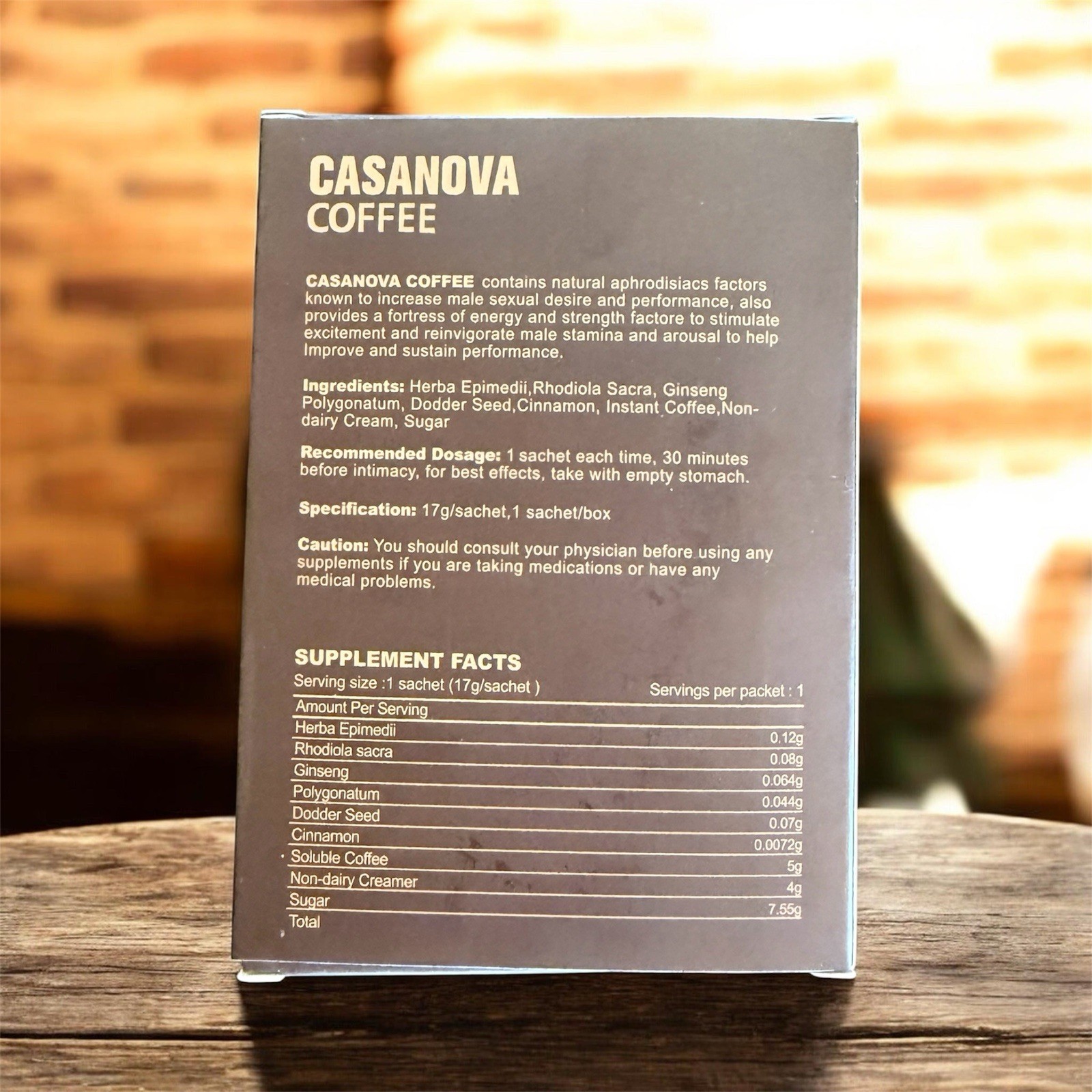 Casanova Coffee™ – Male Sexual Stimulant Blend (10-pack)