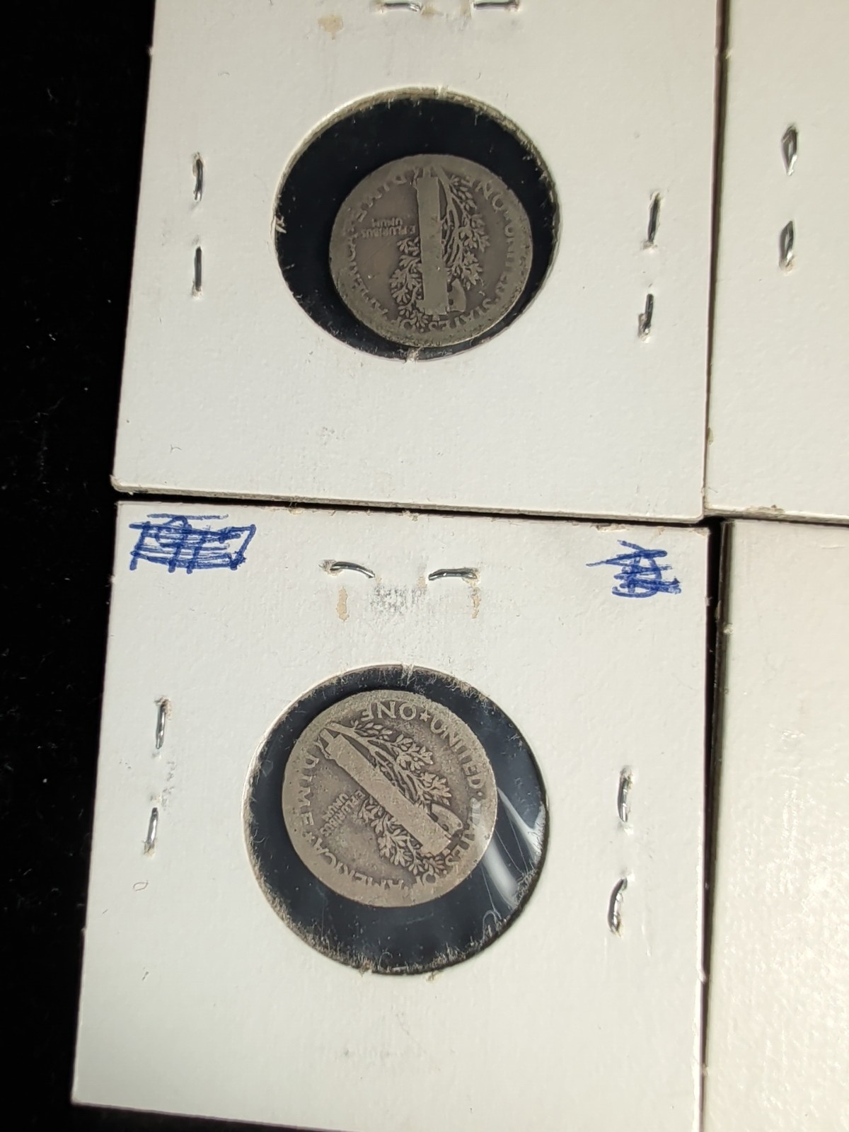 Lot Of 4 Circulated Early Mercury Dimes