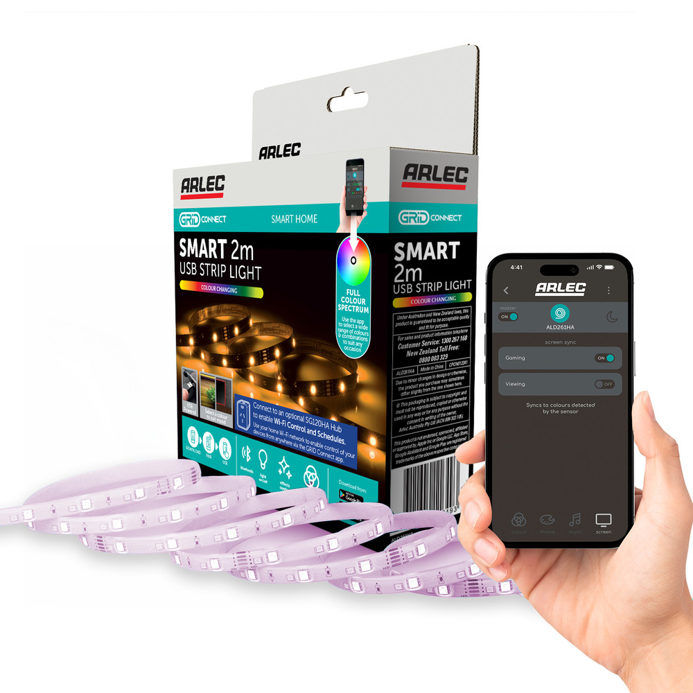Arlec 2m Grid Connect Smart USB Strip Light