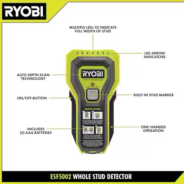 Ryobi Whole Stud Detector - ESF5002