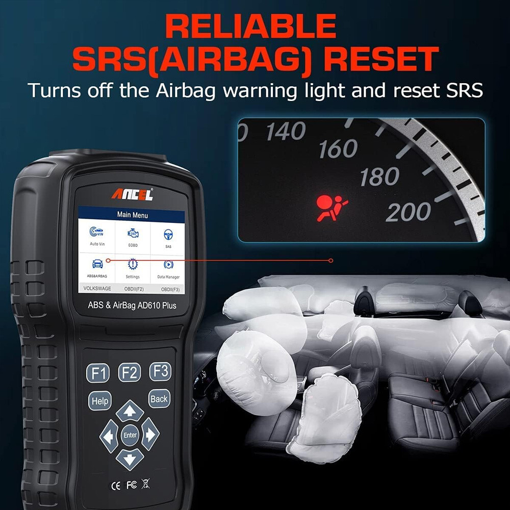 ANCEL AD610 Plus OBD2 Scanner Code Reader SRS ABS Bleeding SRS Diagnostic Tool