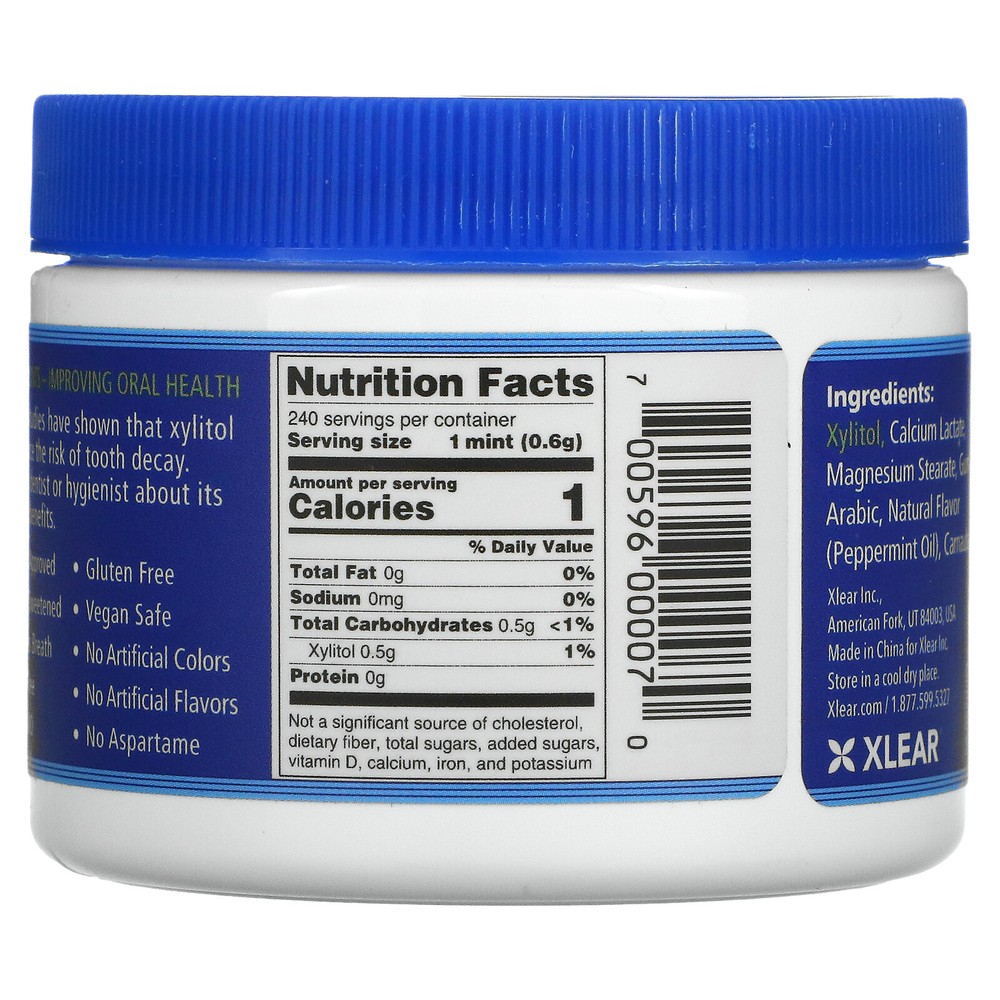 Spry, Peppermint Mints, Sugar Free, 240 Pieces