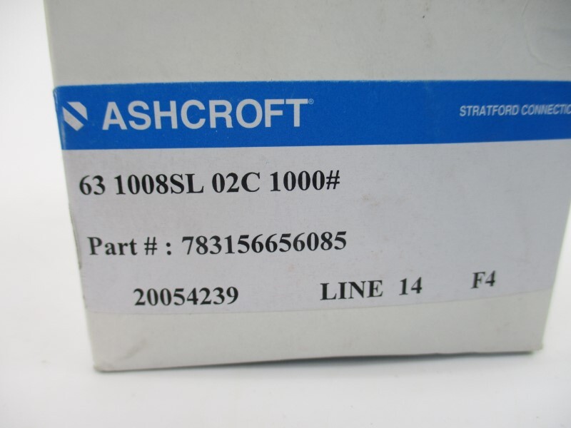 ASHCROFT 631008SL02C1000# 0-1000PSI NSMP