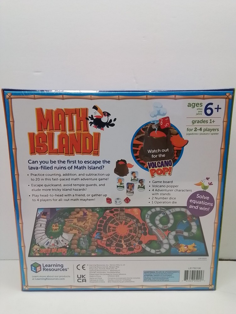 Learning Resources Math Island Addition And Subtraction Game Ages 6+ New