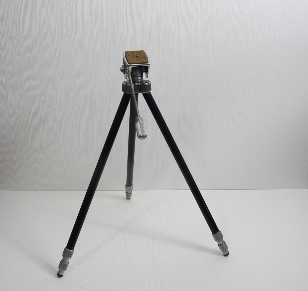 Vintage Old Camera Tripod Fully Functional Extendable 54”