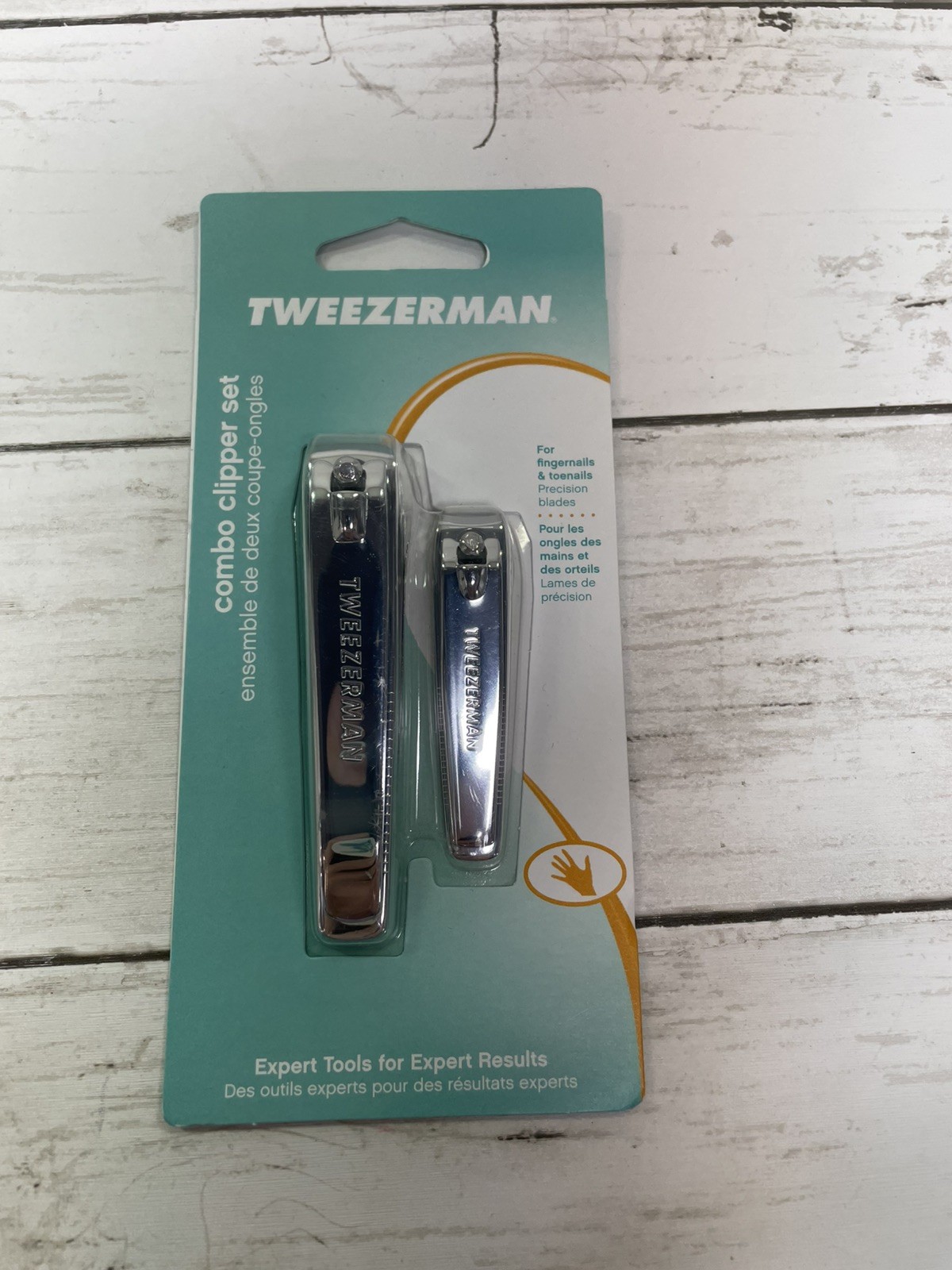 Tweezerman Nail Combo Clipper Set with Fingernail and Toenail Clippers - NEW