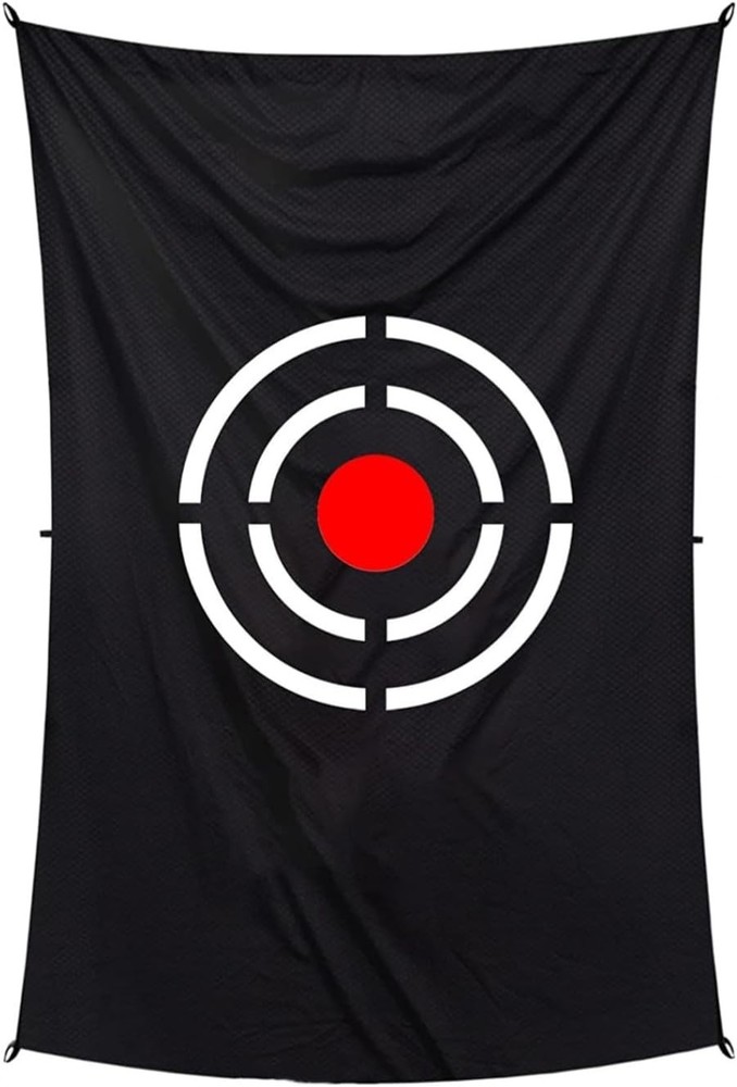 Golf Target Hitting Cloth - Black Portable Foldable Easy Setup for Indoor Out...
