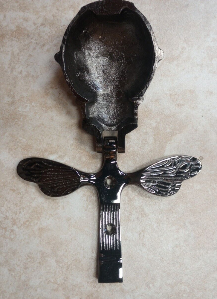 Decorative Solid Brass Bee Hardware Door Knocker Black Nickel