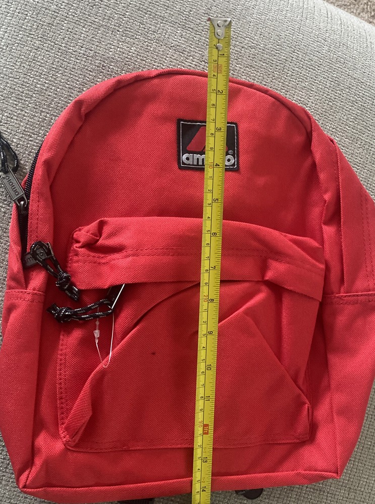 Amaro Red Backpack Two Pocket.