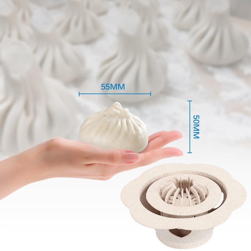 Baozi Maker Machine,6.57" Dumpling Bao Maker Mold Plastic Kitchen Gadget Tool...