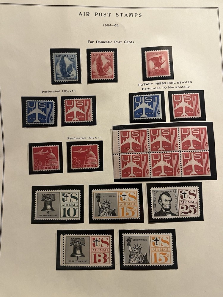 U.S. Air Post Stamps Airmail Collection